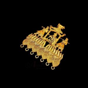 OXIG0104 -2 PCs PACK OF GOLDEN DESIGNER MOTIF GERMAN SILVER PENDANT