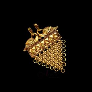 OXIG0114- 1 PC PACK OF GOLDEN DESIGNER MOTIF GERMAN SILVER PENDANT