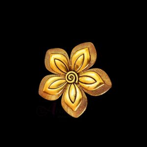 OXIG0120- 3 PCs PACK OF GOLDEN FLORAL MOTIF GERMAN SILVER PENDANT