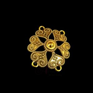 OXIG0133- 5 PCs PACK OF GOLDEN DESIGNER MOTIF GERMAN SILVER PENDANT