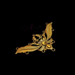 OXIG0146 -2 PCs PACK OF GOLDEN DESIGNER MOTIF GERMAN SILVER PENDANT