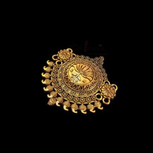 OXIG0151 -2 PCs PACK OF GOLDEN DESIGNER MOTIF GERMAN SILVER PENDANT