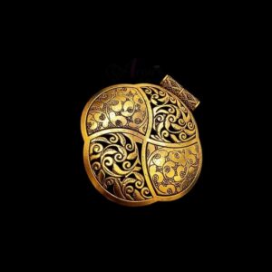 OXIG0155- 1 PC PACK OF GOLDEN DESIGNER MOTIF GERMAN SILVER PENDANT