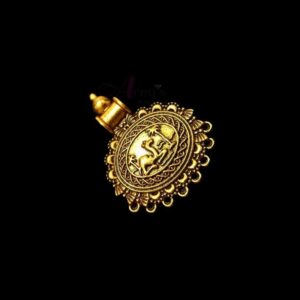 OXIG0160 -2 PCs PACK OF GOLDEN DESIGNER MOTIF GERMAN SILVER PENDANT