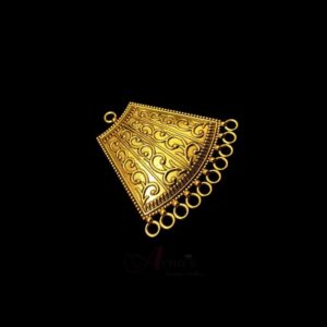 OXIG0161 -2 PCs PACK OF GOLDEN DESIGNER GEOMETRIC MOTIF GERMAN SILVER PENDANT