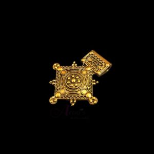 OXIG0171- 3 PCs PACK OF GOLDEN DESIGNER MOTIF GERMAN SILVER PENDANT