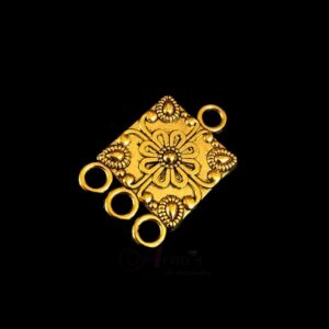 OXIG0174 -10 PCs PACK OF GOLDEN DESIGNER MOTIF GERMAN SILVER PENDANT