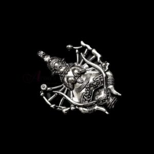 OXIS0045- 1 PC PACK OF SILVER DEVI MOTIF GERMAN SILVER PENDANT