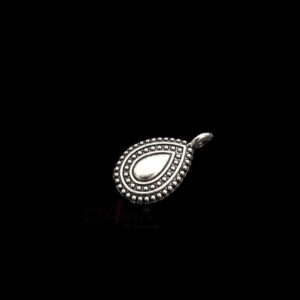 OXIS0081- 30 PCS PACK OF SILVER DESIGNER DROP MOTIF SMALL GERMAN SILVER PENDANT (20 GM)