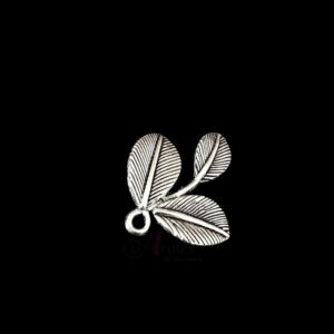 OXIS0097- 11 PCS PACK OF SILVER LEAF MOTIF GERMAN SILVER PENDANT (20 GM)