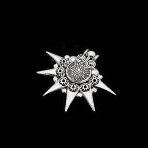 OXIS0107- 2 PCs PACK OF SILVER DESIGNER MOTIF GERMAN SILVER PENDANT