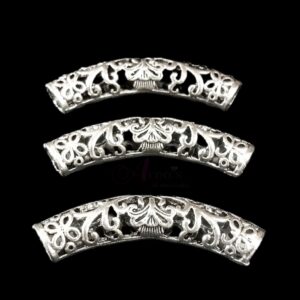 ARNAS 4 PIECES PACK OF SILVER OXIDIZED| GERMAN SILVER CONNECTORS FOR JEWELLERY MAKING