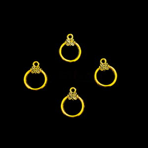 OXIG0136- 32 PCs PACK OF GOLDEN DESIGNER MOTIF GERMAN SILVER PENDANT(20GM)