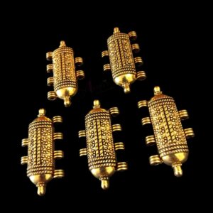 TABEEZG0001- ARNAS 6 PIECES PACK OF GOLDEN OXIDIZED| GERMAN SILVER TABEEZ FOR JEWELLERY MAKING