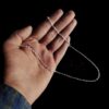 CHAIN0015- ARNAS 588 CM LONG SILVER GERMAN SILVER CHAIN (50 GM)