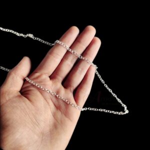 CHAIN0012- ARNAS 450 CM LONG SILVER GERMAN SILVER CHAIN (50 GM)