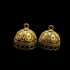 JHUMKAg0076- 3 PAIRS PACK OF GERMAN GOLD | OXIDIZED GOLDEN JHUMKIES FOR EARRING MAKING