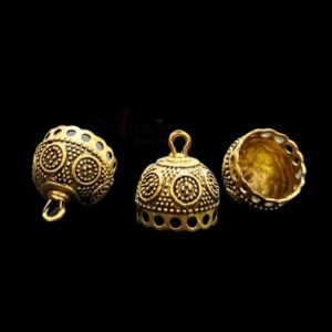JHUMKAg0079- 2 PAIRS PACK OF GERMAN GOLD | OXIDIZED GOLDEN JHUMKIES FOR EARRING MAKING