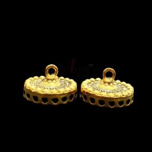JHUMKAg0080- 2 PAIRS PACK OF GERMAN GOLD | OXIDIZED GOLDEN JHUMKIES FOR EARRING MAKING