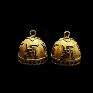JHUMKAg0081- 1 PAIR OF GERMAN GOLD | OXIDIZED GOLDEN JHUMKIES FOR EARRING MAKING