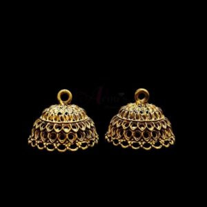 JHUMKAg0084- 3 PAIRS PACK OF GERMAN GOLD | OXIDIZED GOLDEN JHUMKIES FOR EARRING MAKING