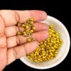 OXIBEADG0004- 50 GM PACK OF GOLDEN GHUNGROO MOTIF GERMAN SILVER METAL BEADS
