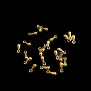 OXIBEADG0011- 50 GM PACK OF GOLDEN SMALL GERMAN SILVER METAL BEADS