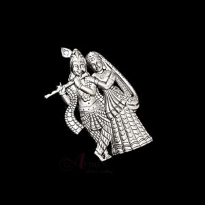 OXIS0124- 2 PCs PACK OF SILVER SHREE RADHA KRISHNA GERMAN SILVER PENDANT