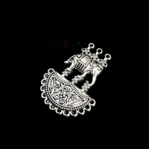 OXIS0138- 4 PCs PACK OF SILVER DESIGNER GERMAN SILVER PENDANT