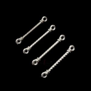 OXIS0141- 20 PCs PACK OF SILVER DESIGNER STICK MOTIF GERMAN SILVER PENDANT