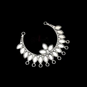 OXIS0146- 4 PCs PACK OF SILVER DESIGNER GERMAN SILVER PENDANT