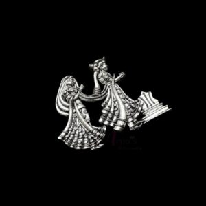 OXIS0170- 1 PC PACK OF SILVER DESIGNER DULHA DULHAN JODI MOTIF GERMAN SILVER PENDANT