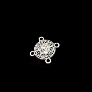 OXIS0180 -16 PCS PACK OF SILVER ROUND MOTIF GERMAN SILVER PENDANT (20 GM)