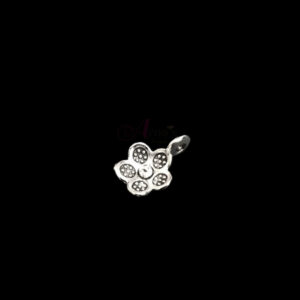 OXIS0181- 33 PCS PACK OF SILVER FLORAL MOTIF SMALL GERMAN SILVER PENDANT (20 GM)