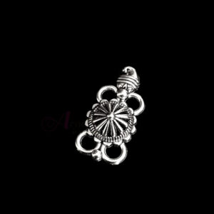 OXIS0182- 20 PCS PACK OF SILVER ROUND MOTIF GERMAN SILVER PENDANT (20 GM)