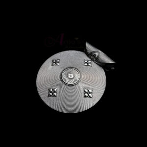 OXIS0185- 1 PC PACK OF SILVER DESIGNER ROUND MOTIF GERMAN SILVER PENDANT