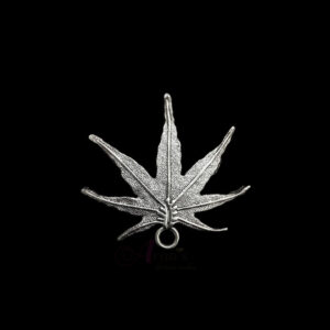 OXIS0193- 2 PCs PACK OF SILVER LEAF MOTIF GERMAN SILVER PENDANT