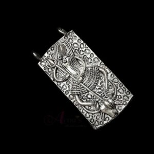 OXIS0191- 1 PC PACK OF SILVER RECTANGLE MOTIF GERMAN SILVER PENDANT