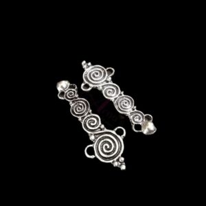 OXIS0211- 5 PCs PACK OF SILVER DESIGNER MOTIF GERMAN SILVER PENDANT