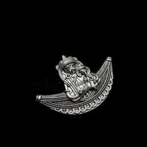 OXIS0217 -2 PCs PACK OF SILVER DEVI MOTIF GERMAN SILVER PENDANT