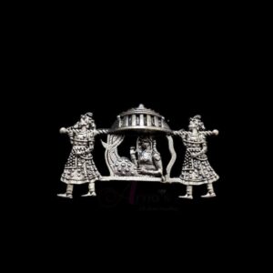 OXIS0222 -2 PCs PACK OF SILVER BRIDAL CART MOTIF GERMAN SILVER PENDANT