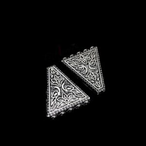 OXIS0228- 4 PCs PACK OF SILVER GEOMETRIC MOTIF GERMAN SILVER PENDANT