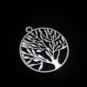 OXIS0230- 4 PCs PACK OF SILVER ROUND MOTIF GERMAN SILVER PENDANT