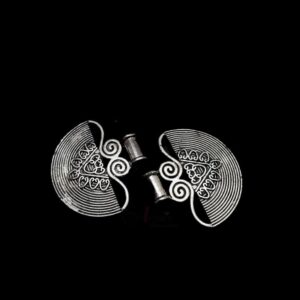 OXIS0235- 2 PCs PACK OF SILVER DESIGNER MOTIF GERMAN SILVER PENDANT