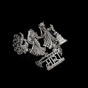 OXIS0236- 1 PC PACK OF SILVER BRIDAL GROOM MOTIF GERMAN SILVER PENDANT