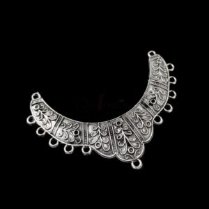 OXIS0239- 2 PCs PACK OF SILVER DESIGNER MOTIF GERMAN SILVER PENDANT