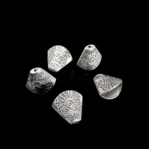 OXIS0241- 6 PCs PACK OF SILVER DESIGNER MOTIF GERMAN SILVER PENDANT