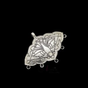 OXIS0259- 2 PCs PACK OF SILVER DESIGNER MOTIF GERMAN SILVER PENDANT