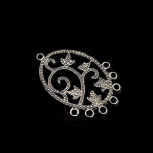 OXIS0265- 2 PCs PACK OF SILVER DESIGNER MOTIF GERMAN SILVER PENDANT
