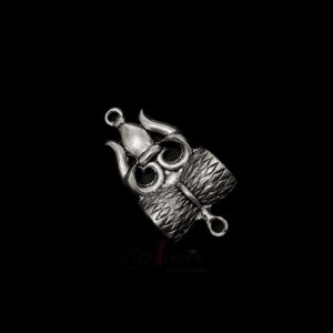 OXIS0268- 2 PCs PACK OF SILVER SHIVA TRIDENT GERMAN SILVER PENDANT